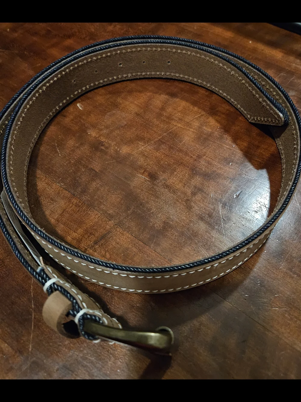 MWT Lucky Brand Women's Leather Denim Belt sz 40
